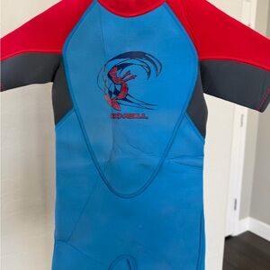O'Neill Kids Rashguard - Red and Blue